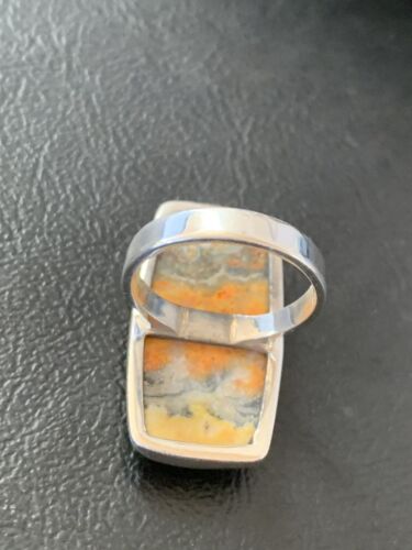 Southwestern Navajo Yellow Bumble Bee Jasper Ring | Sterling Silver | Sz 7 | 11551