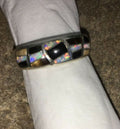 Navajo Men's White Opal & Black Onyx Inlay Ring | Sterling Silver | Sz 13.5 | Authentic Native American | 01789