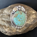 Southwestern Navajo Blue Turquoise #8 Rings | Sterling Silver | Sz 9 | 14286