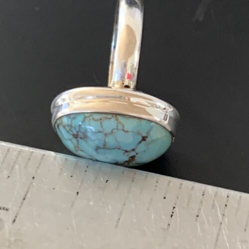 Navajo Blue Turquoise Ring | Sterling Silver | Sz 6 | Authentic Native American Handmade | 11427