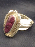Navajo Purple Spiny Oyster Ring | Sterling Silver | Sz 9.75 | Authentic Native American Handmade | 4532