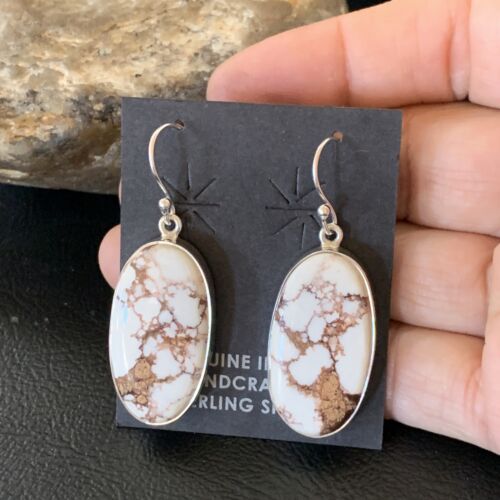 Southwestern Women's Navajo Wild Horse Earrings | Sterling Silver | Authentic Native American Handmade | 12786