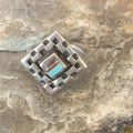 Navajo Blue Turquoise Sugilite Inlay Ring | Sz 5.5 | Sterling Silver | Authentic Native American Handmade | 13145