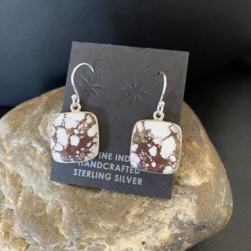 Southwestern Women's Navajo Wild Horse Earrings | Sterling Silver | Authentic Native American Handmade | 12783