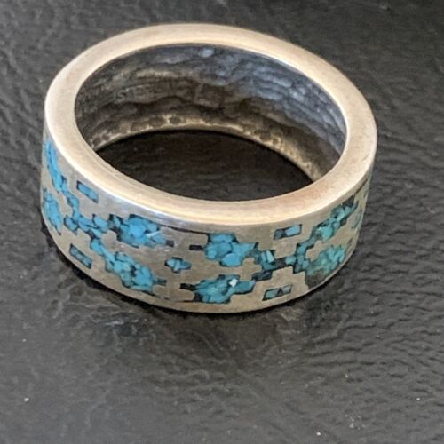 Navajo Women's Turquoise Ring | Sterling Silver | Sz 5 | Authentic Native American Handmade | 12467
