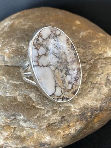 Navajo Wild Horse Turquoise Ring | Sterling Silver | Sz 9 | Authentic Native American Handmade | 10289