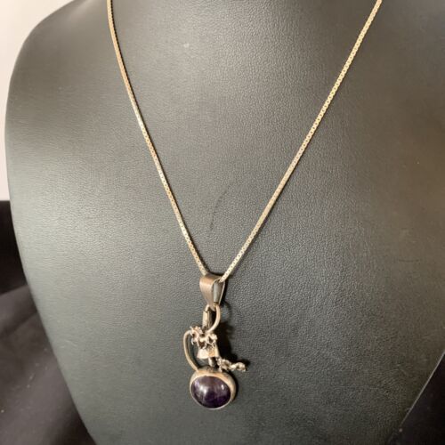 Navajo Black Onyx Inlay Pendant | Sterling Silver | Authentic Native American Handmade | 12934