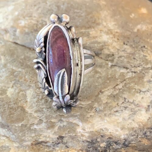 Navajo Purple Spiny Oyster Ring | Sterling Silver | Sz 6 | Authentic Native American Handmade | 10836