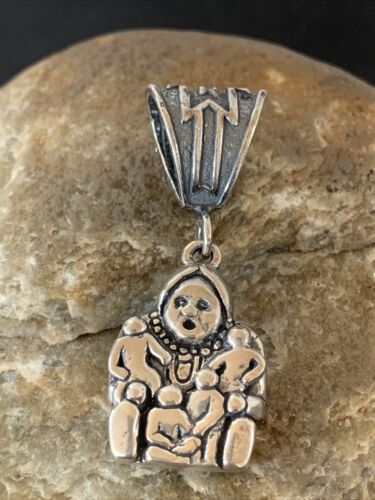 Native American Navajo Storyteller Pendant | Sterling Silver | Authentic Handmade | 2033