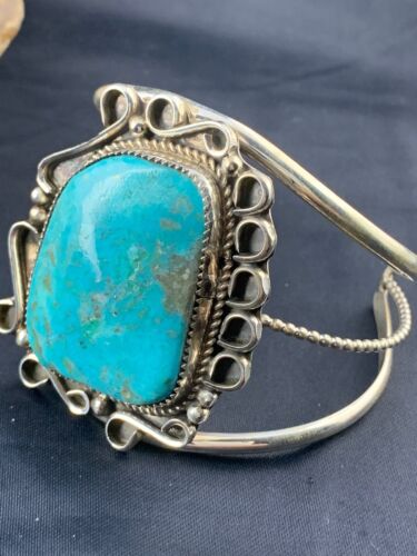 Native American Men's Navajo Turquoise Bracelet | Sterling Silver | Authentic Handmade | 3283