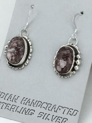 Southwestern Navajo Wild Horse Turquoise Earrings | Sterling Silver | 1" | 1268