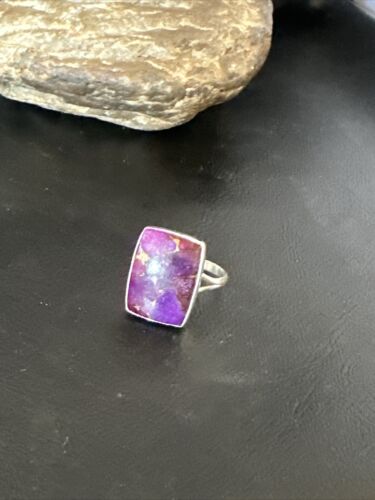 Southwestern Navajo Purple Mojave Turquoise Ring | Sterling Silver | Sz 10 | 15609