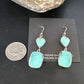 Navajo Blue Kingman Turquoise Dangle Earrings | Sterling Silver | Authentic Native American Handmade | 15116