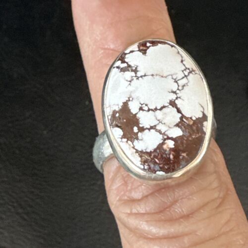 Men's & Women's Wild Horse Turquoise Ring | Navajo Sterling Silver | Sz 7 | Authentic Native American Handmade | 17279