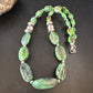 Navajo Green Turquoise Chunky Necklace | Sterling Silver | 21" | Authentic Native American Handmade | 15200