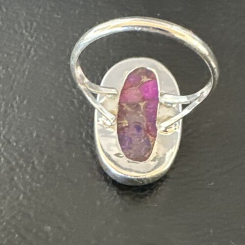Southwestern Navajo Purple Mojave Turquoise Ring | Sterling Silver | Sz 10 | 15778