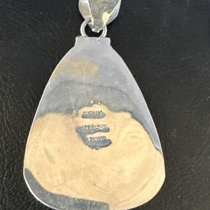 Hopi Gold Pendant | Sterling Silver | 12K GP | Authentic Native American Handmade | 15166