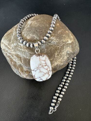 Navajo Wild Horse Necklace Pendant | Sterling Silver | Authentic Native American Handmade | 15737
