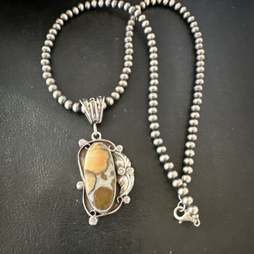 Navajo Wild Horse Necklace Pendant | Sterling Silver | Authentic Native American Handmade | 16941 - Masha USA