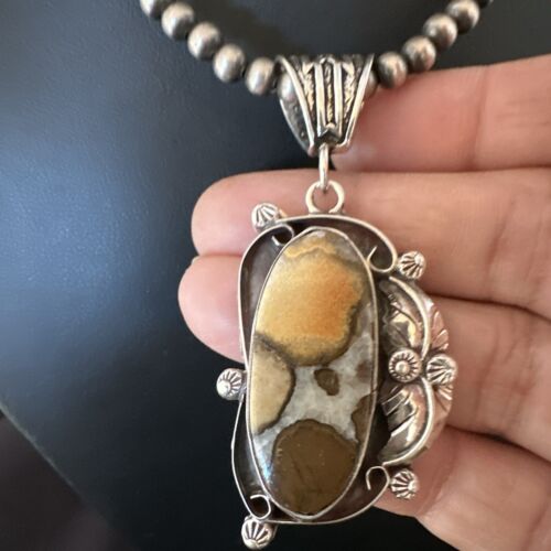 Navajo Wild Horse Necklace Pendant | Sterling Silver | Authentic Native American Handmade | 16941 - Masha USA