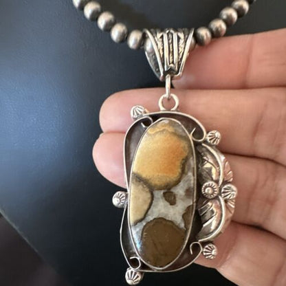 Navajo Wild Horse Necklace Pendant | Sterling Silver | Authentic Native American Handmade | 16941 - Masha USA
