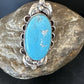 Men's Blue Kingman Turquoise Ring | Navajo Sterling Silver | Sz 9.5 | Authentic Native American Handmade | 15518