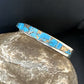 Navajo Men's Blue Mojave Turquoise Inlay Bracelet | Sterling Silver | Authentic Native American Handmade | 15065