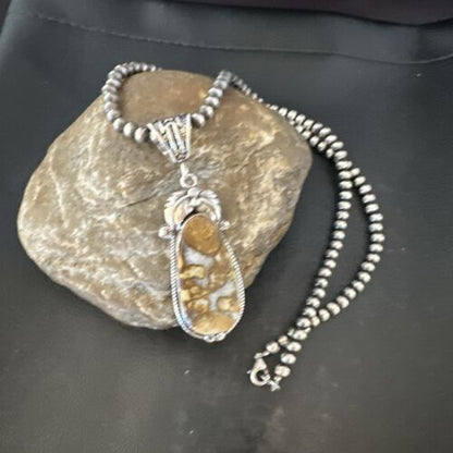 Navajo Wild Horse Necklace Pendant | Sterling Silver | Authentic Native American Handmade | 16983