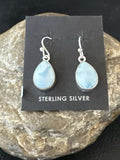 Navajo Blue Larimar Dangle Earrings | Sterling Silver | Authentic Native American Handmade | 17294