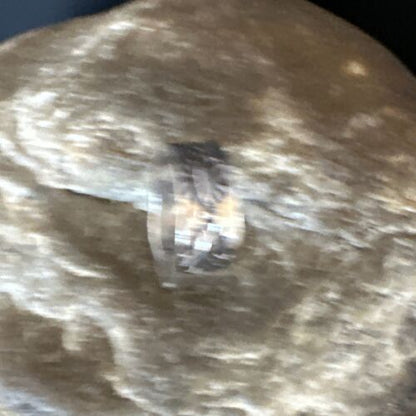 Navajo Stamped Sterling Silver Wide Band Pinky Ring | Sz 4.5 | Authentic Native American Handmade | 15297