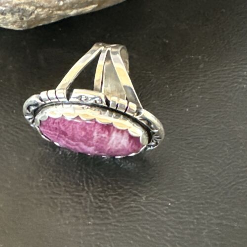 Navajo Purple Spiny Oyster Ring | Sterling Silver | Sz 10.5 | Authentic Native American Handmade | 16478