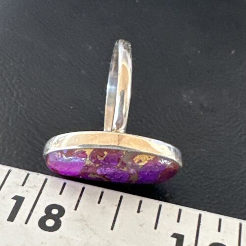 Southwestern Navajo Purple Mojave Turquoise Ring | Sterling Silver | Sz 10 | 15774