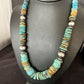 Navajo Blue Green Turquoise Necklace | Sterling Silver | Authentic Native American | 20" | 16005