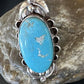 Men's Blue Kingman Turquoise Ring | Navajo Sterling Silver | Sz 9.5 | Authentic Native American Handmade | 15518
