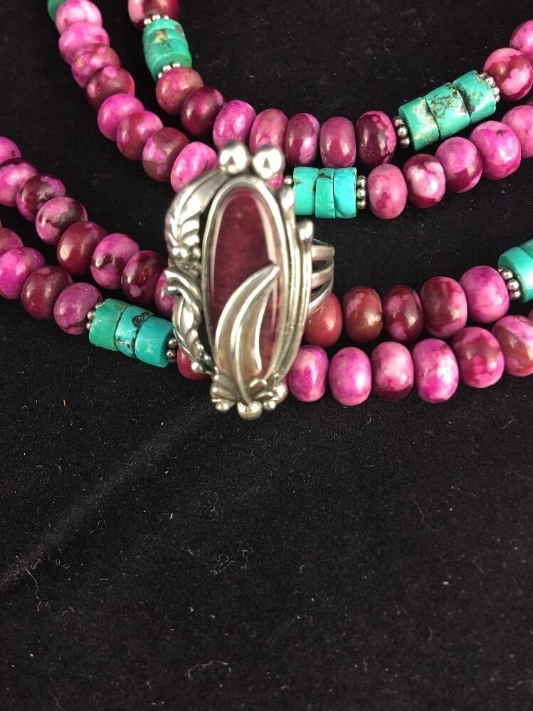 Navajo Purple Spiny Oyster Sterling Silver Ring | Sz 5.5 |4452