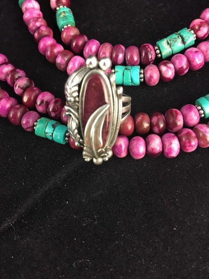 Navajo Purple Spiny Oyster Sterling Silver Ring | Sz 5.5 |4452