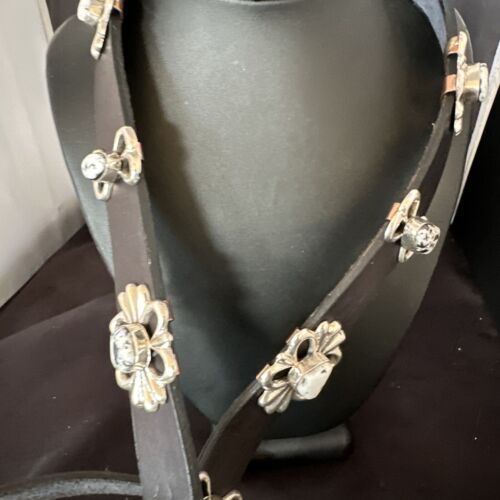 White Buffalo Turquoise Concha Belt | Navajo Sterling Silver | 50" Buckles | Authentic Native American Handmade | 15816