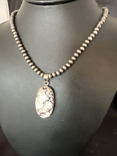 Men's Women's Wild Horse Necklace Pendant | Navajo Sterling Silver | Authentic Native American Handmade | 15736