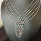 Crisscross Multi-Color Heishi Necklace | 5 Strand Liquid Sterling Silver | 22" | 15883