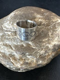 Navajo Stamped Wide Band Ring | Sterling Silver | Sz 7 | Authentic Native American Handmade | 14999