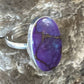 Adjustable Sterling Silver Purple Mojave Turquoise Ring | Sz 10 | 15612