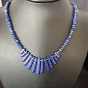 Men's Navajo Blue Lapis Necklace | Sterling Silver | 18" | Authentic Native American Handmade | 15771