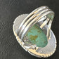 Blue #8 Turquoise Navajo Ring | Sterling Silver | Sz 12 | Authentic Native American Handmade | 15504