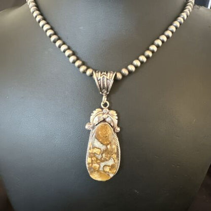 Navajo Wild Horse Necklace Pendant | Sterling Silver | Authentic Native American Handmade | 16983