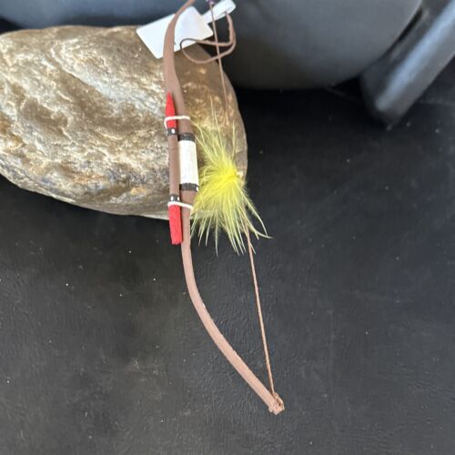 Handmade Brown Red Bow Car Charm Mirror Dangler | 6.5" | 8894