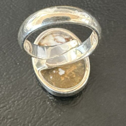 Men's and Women's Wild Horse Turquoise Ring | Sterling Silver | Sz 7.5 | 17362