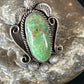 Native American Navajo Green Turquoise Ring | Sterling Silver | Sz 7.5 | 15919