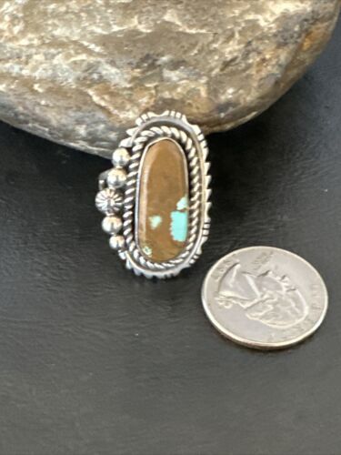 Men's Women's Blue Turquoise #8 Navajo Ring | Sterling Silver | Sz 11 | 16895