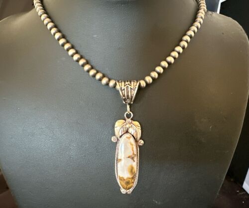 Navajo Wild Horse Necklace Pendant | Sterling Silver | Authentic Native American Handmade | 16986