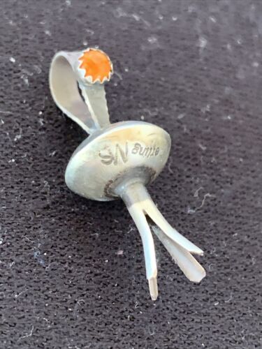 Navajo Spiny Oyster Naja Pendant | Sterling Silver | 1" | Authentic Native American Handmade | 01259